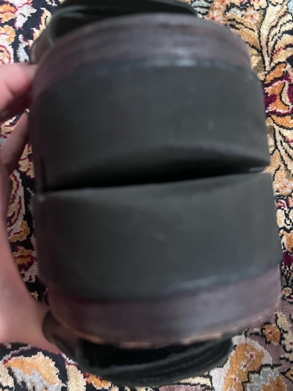 Maison Margiela MM6 Platform wedge Sandals Fishermen black leather 39 - Picture 11 of 11